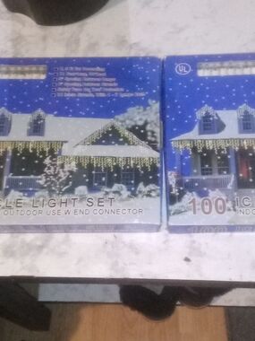 LED Icicle Light Set – Warm White Holiday Lights (2 Boxes)